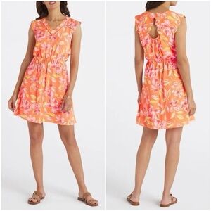 41 Hawthorn Vibrant Orange Floral Mini Dress-Size M- NWT